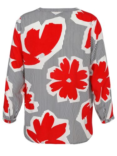 VIA APPIA Bluse V-Ausschnitt 1/1 Arm Druck Druck