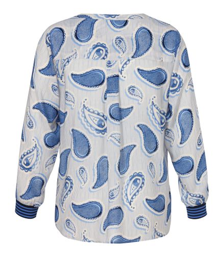 FRAPP Bluse V-Ausschnitt 1/1 Arm Druck