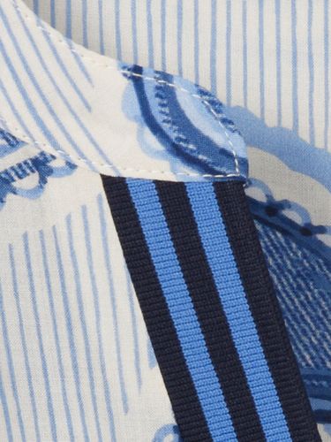 FRAPP Bluse V-Ausschnitt 1/1 Arm Druck