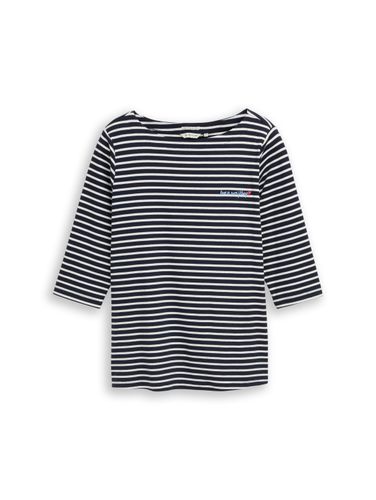 TOM TAILOR Plus Size - Langarmshirt mit Streifenmuster 50
