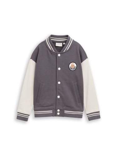 TOM TAILOR Oversize Sweatjacke mit Bomberkragen
