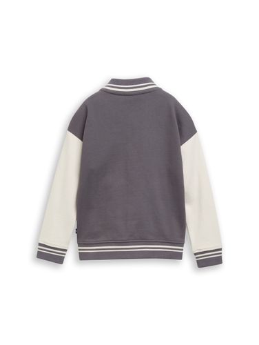 TOM TAILOR Oversize Sweatjacke mit Bomberkragen