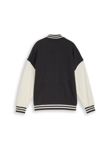 TOM TAILOR Oversize Sweatjacke mit Bomberkragen