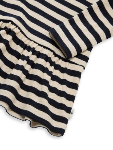 TOM TAILOR Langarmshirt mit Rippstruktur und Volant