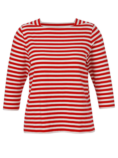 T-Shirt Karree 3/4 Arm Ringel