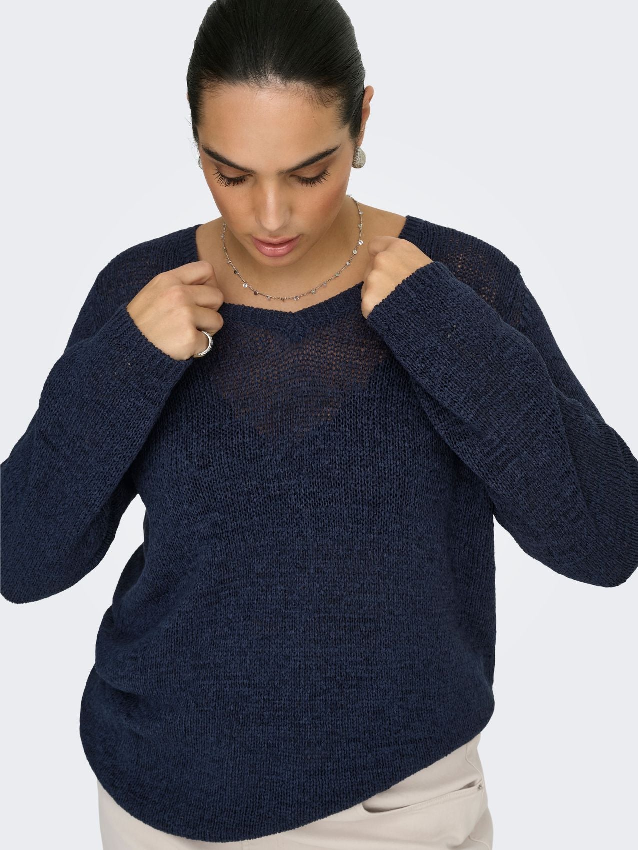 CARGEENA L/S V-NECK KNT
