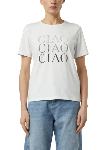 COMMA Jersey-T-Shirt mit Strasssteinchen