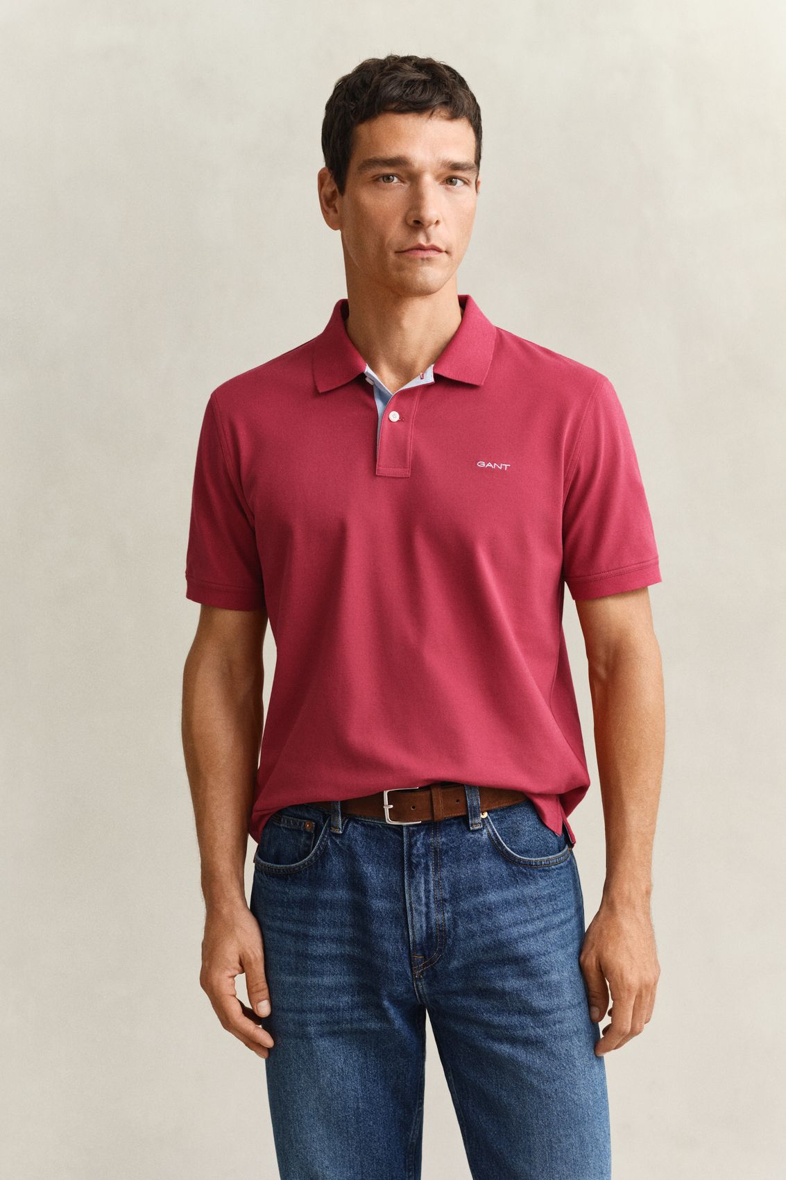 GANT Kontrast Piqué Poloshirt im Regular Fit