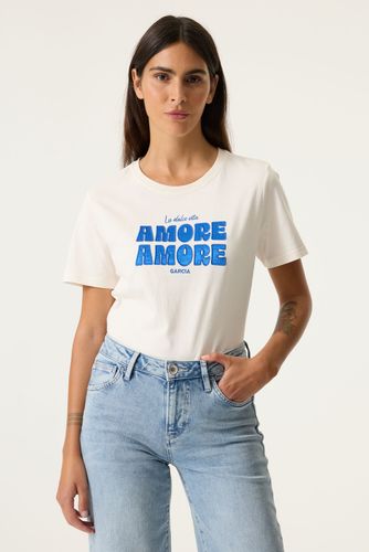 GARCIA T-Shirt mit Statement-Print