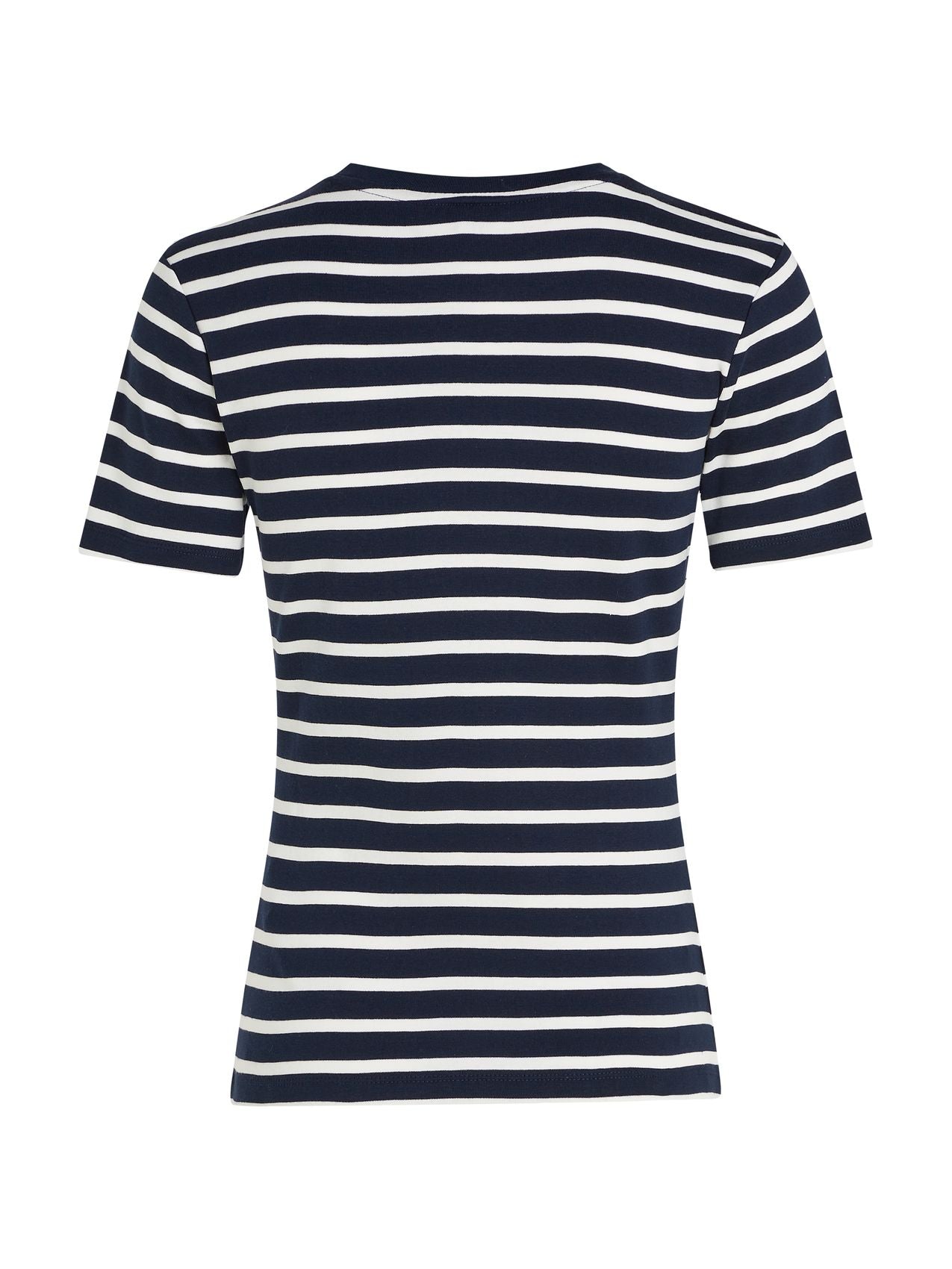 TOMMY HILFIGER Flag Embroidery Crew Neck Slim T-Shirt
