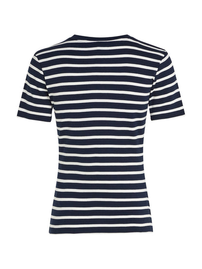 TOMMY HILFIGER Flag Embroidery Crew Neck Slim T-Shirt