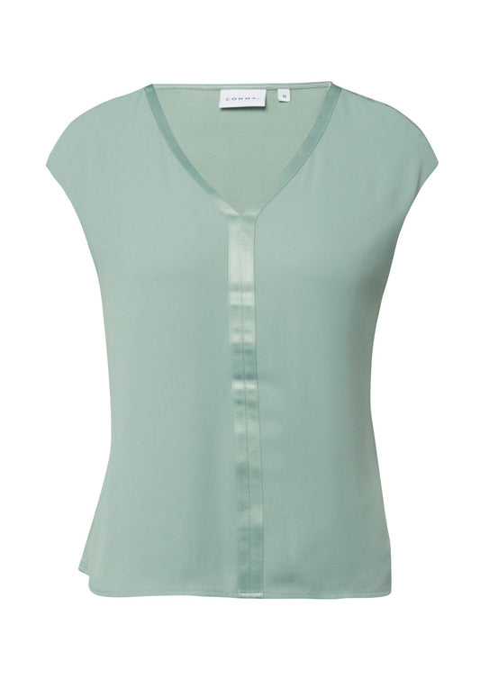 COMMA Blusenshirt mit Satinkante