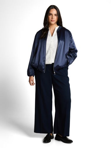 TOM TAILOR Plus Size - Satin Blouson Jacke mit Bomberkragen