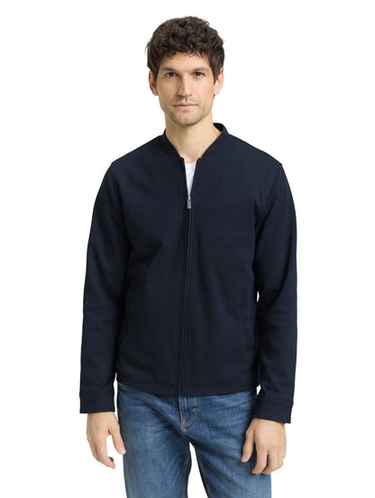 TOM TAILOR Piqué Bomberjacke mit Eingriffstaschen