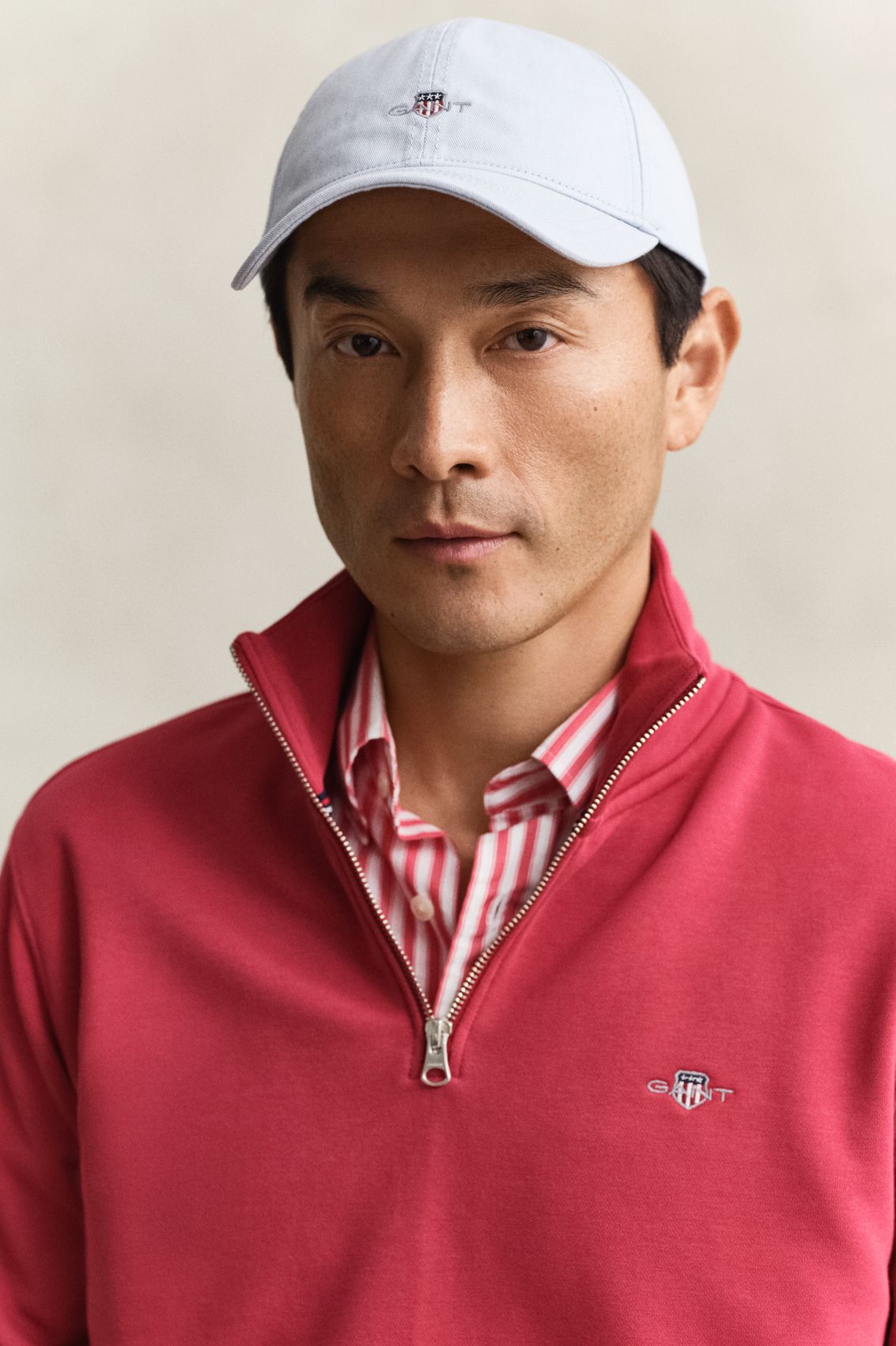 GANT Shield Sweatshirt mit halblangem Reißverschluss
