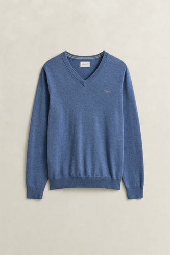 GANT Klassischer V-Neck Pullover aus Baumwolle
