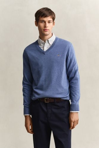 GANT Klassischer V-Neck Pullover aus Baumwolle