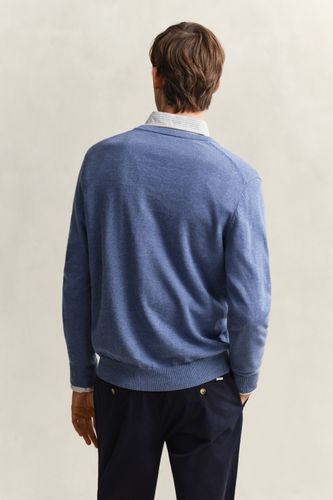 GANT Klassischer V-Neck Pullover aus Baumwolle