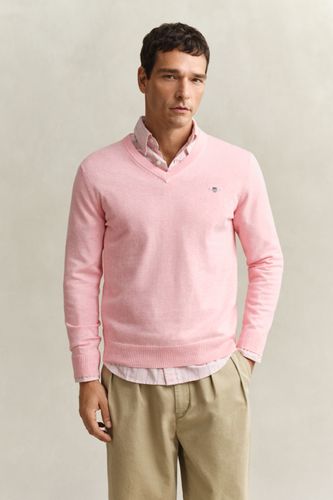GANT Klassischer V-Neck Pullover aus Baumwolle