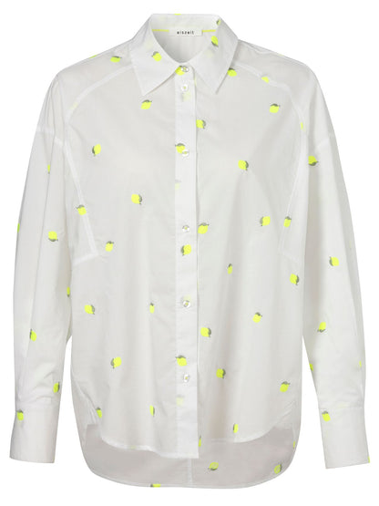 Bluse Hemdkragen 1/1 Arm  Stickerei