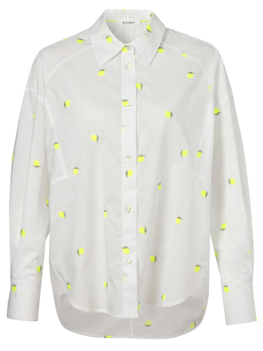 Bluse Hemdkragen 1/1 Arm  Stickerei