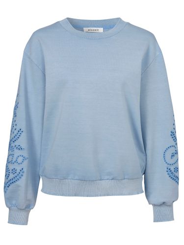 VIA APPIA Sweatshirt Rundhals 1/1 Arm Motiv Stickerei
