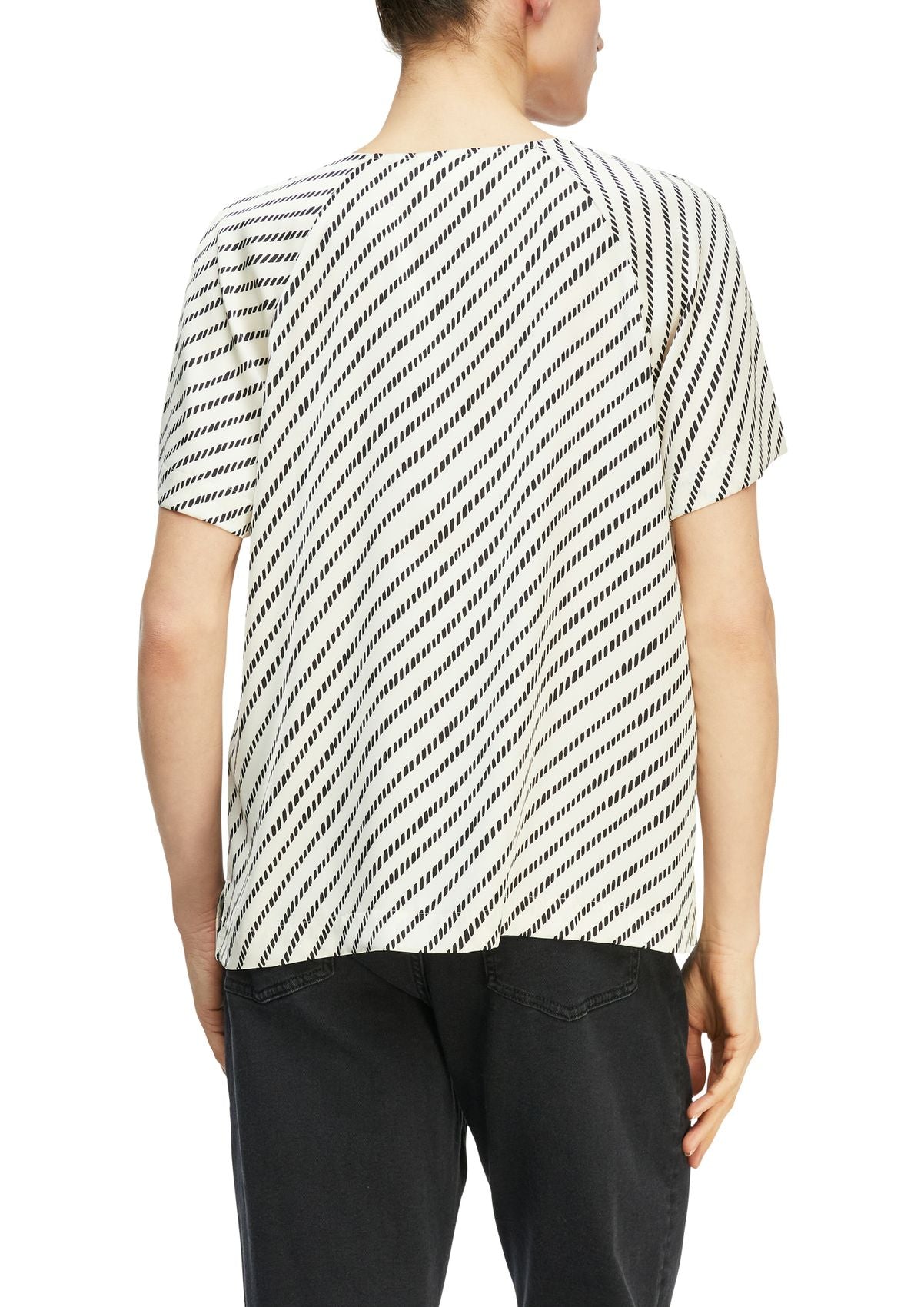 COMMA Satinbluse mit Raffung