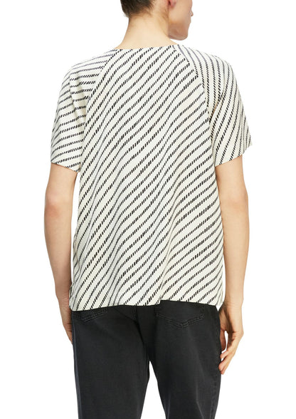COMMA Satinbluse mit Raffung
