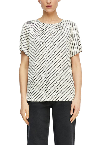 COMMA Satinbluse mit Raffung