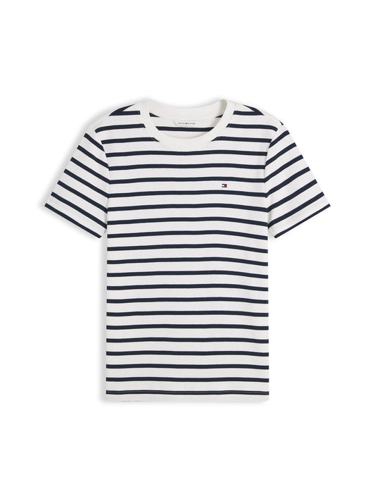 TOMMY HILFIGER Flag Embroidery Crew Neck Slim T-Shirt