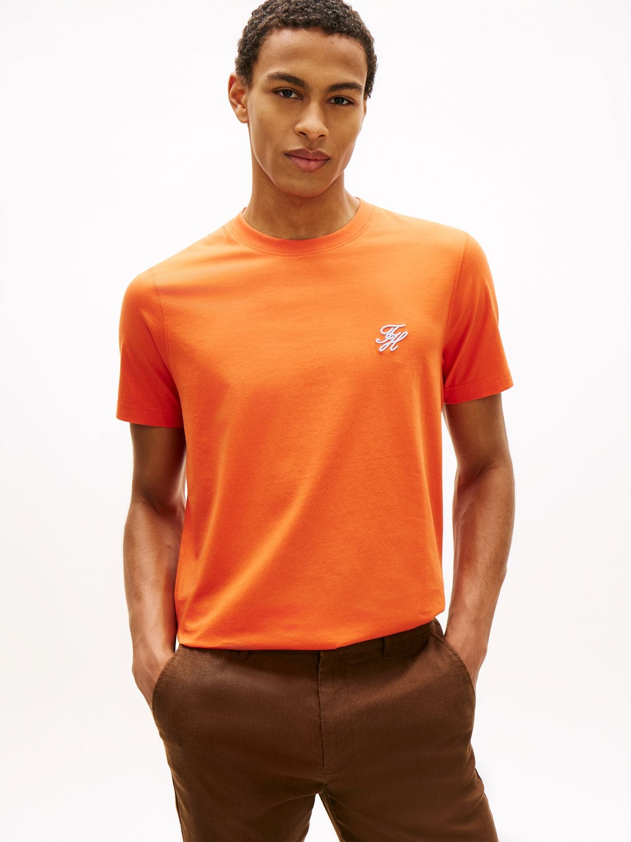 TOMMY HILFIGER Logo Embroidery Jersey T-Shirt