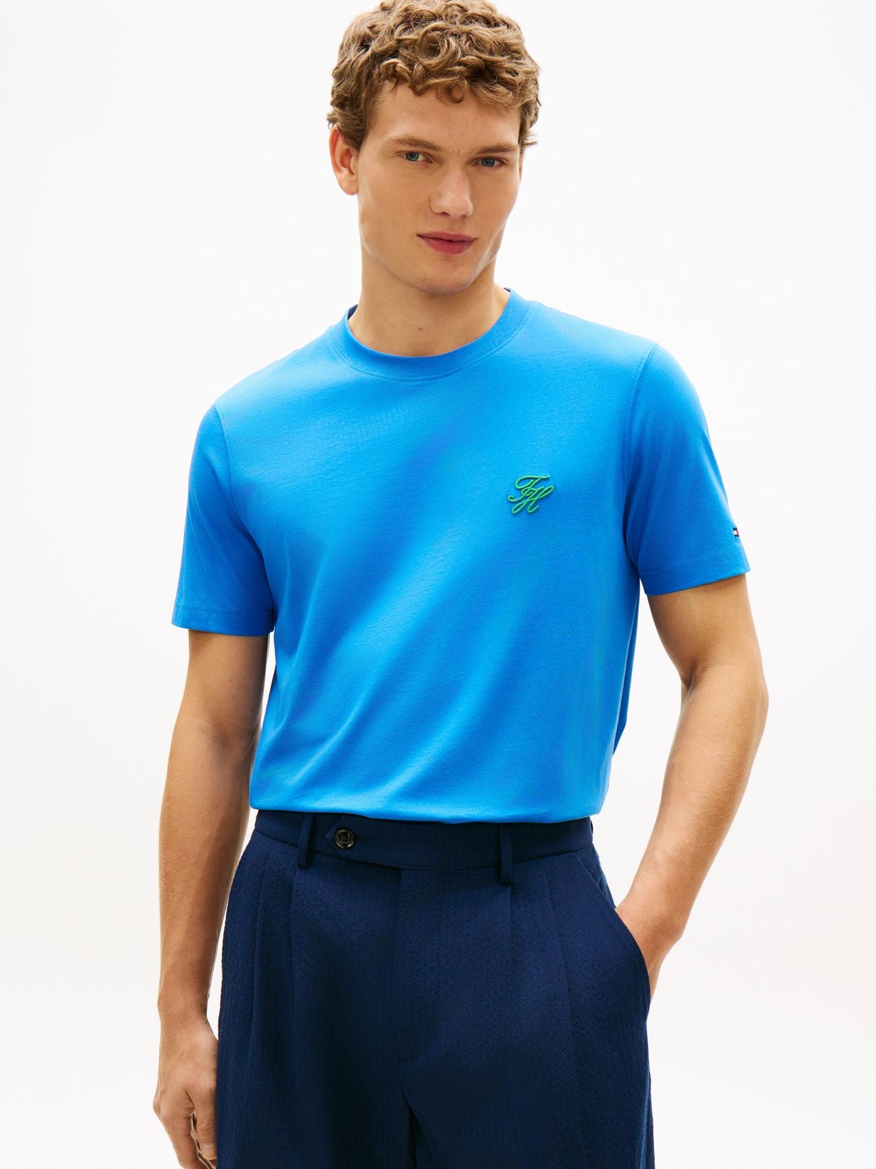TOMMY HILFIGER Logo Embroidery Jersey T-Shirt