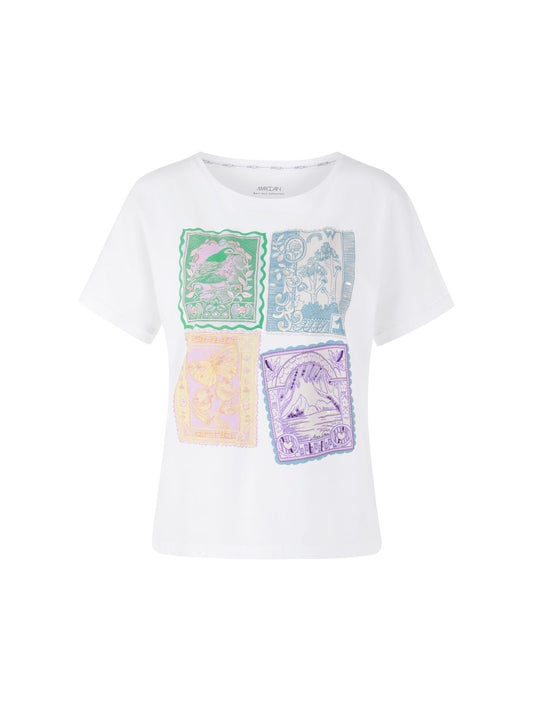 MARC CAIN Verziertes Baumwollshirt