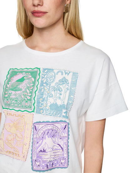 MARC CAIN Verziertes Baumwollshirt