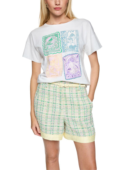 MARC CAIN Verziertes Baumwollshirt