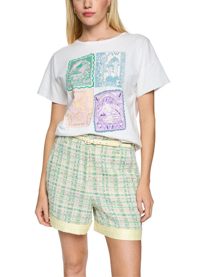 MARC CAIN Verziertes Baumwollshirt