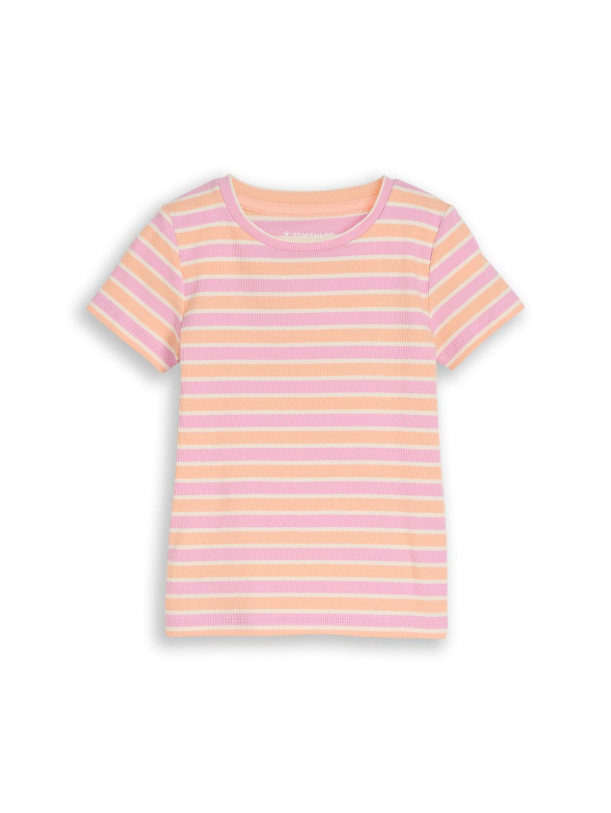 Ripp T-Shirt mit Streifenmuster