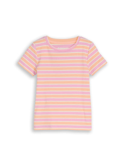 Ripp T-Shirt mit Streifenmuster