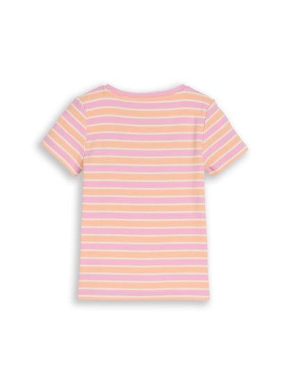 Ripp T-Shirt mit Streifenmuster