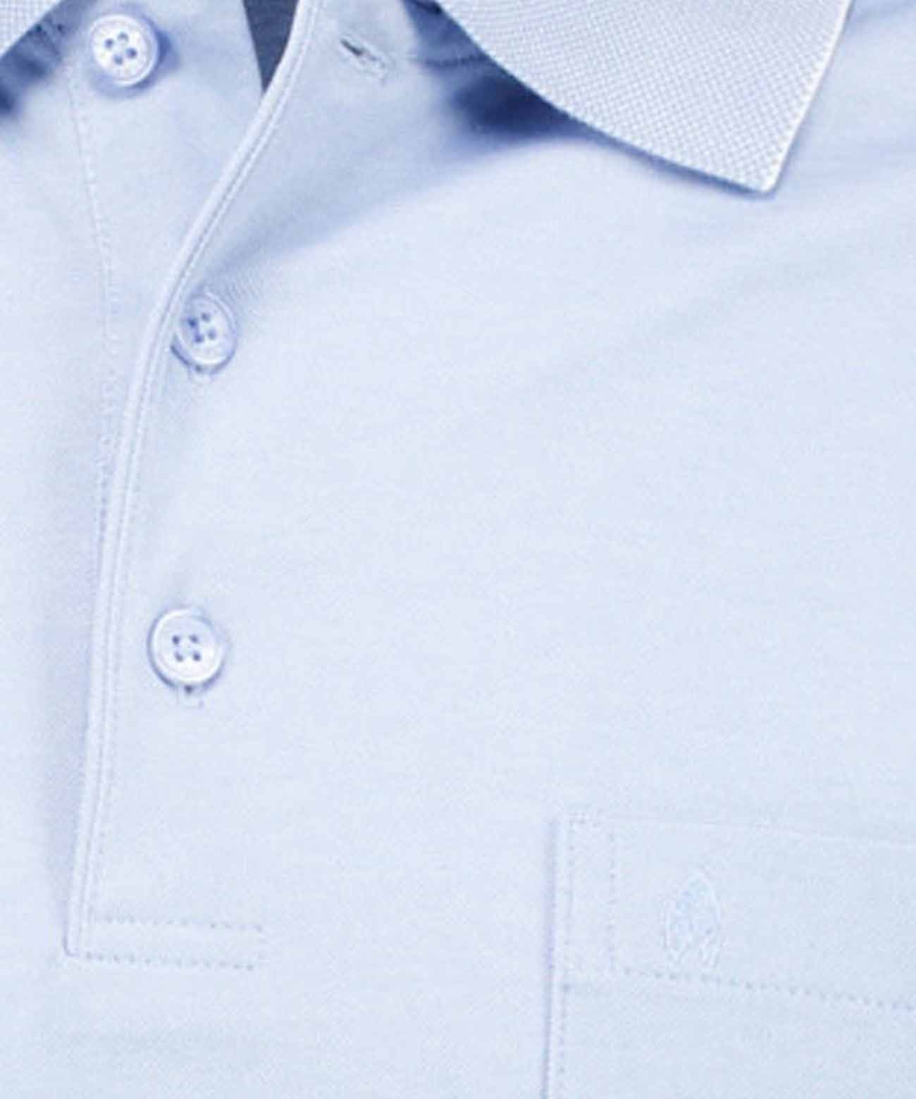 RAGMAN Softknit-Polo mit Brusttasche, kurzarm