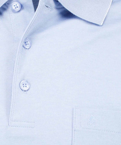 RAGMAN Softknit-Polo mit Brusttasche, kurzarm