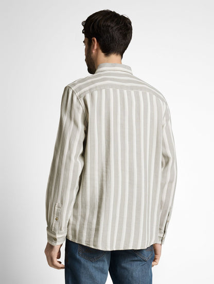 TOM TAILOR Regular Fit Dobby Hemd aus strukturiertem Baumwollstoff
