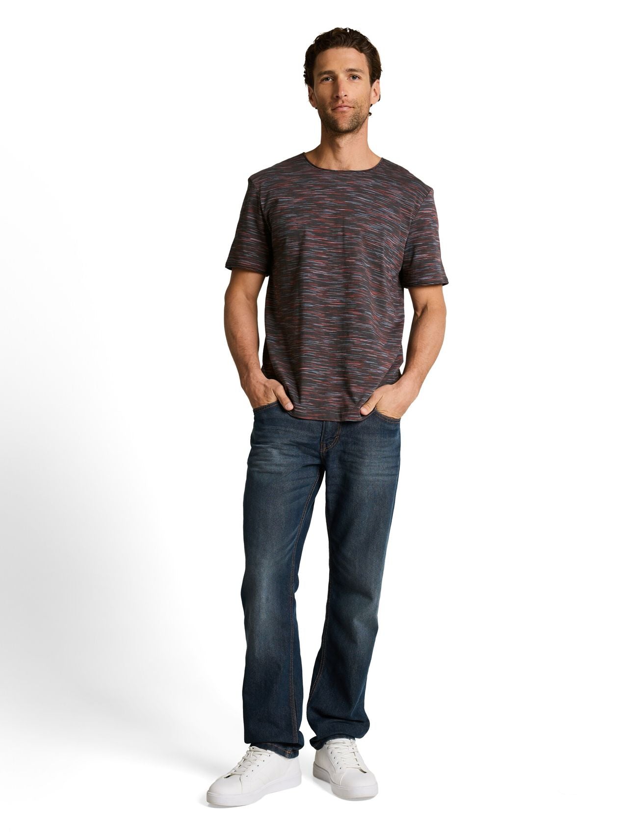 TOM TAILOR T-Shirt in Melange-Optik