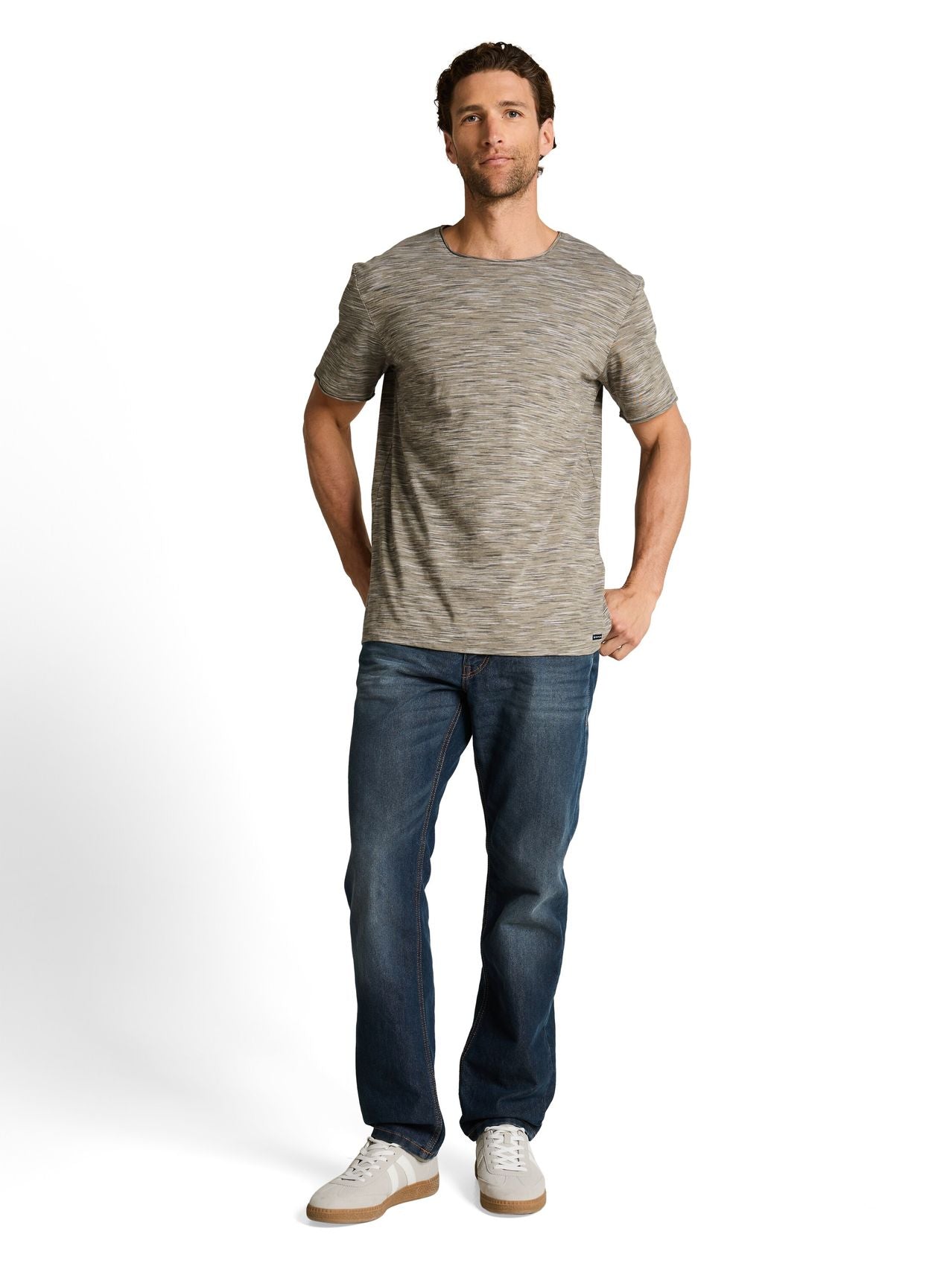 TOM TAILOR T-Shirt in Melange-Optik