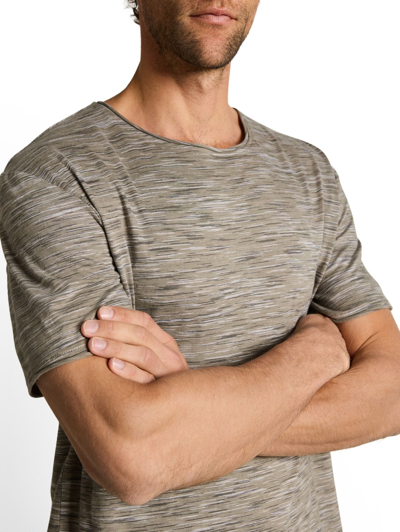 TOM TAILOR T-Shirt in Melange-Optik