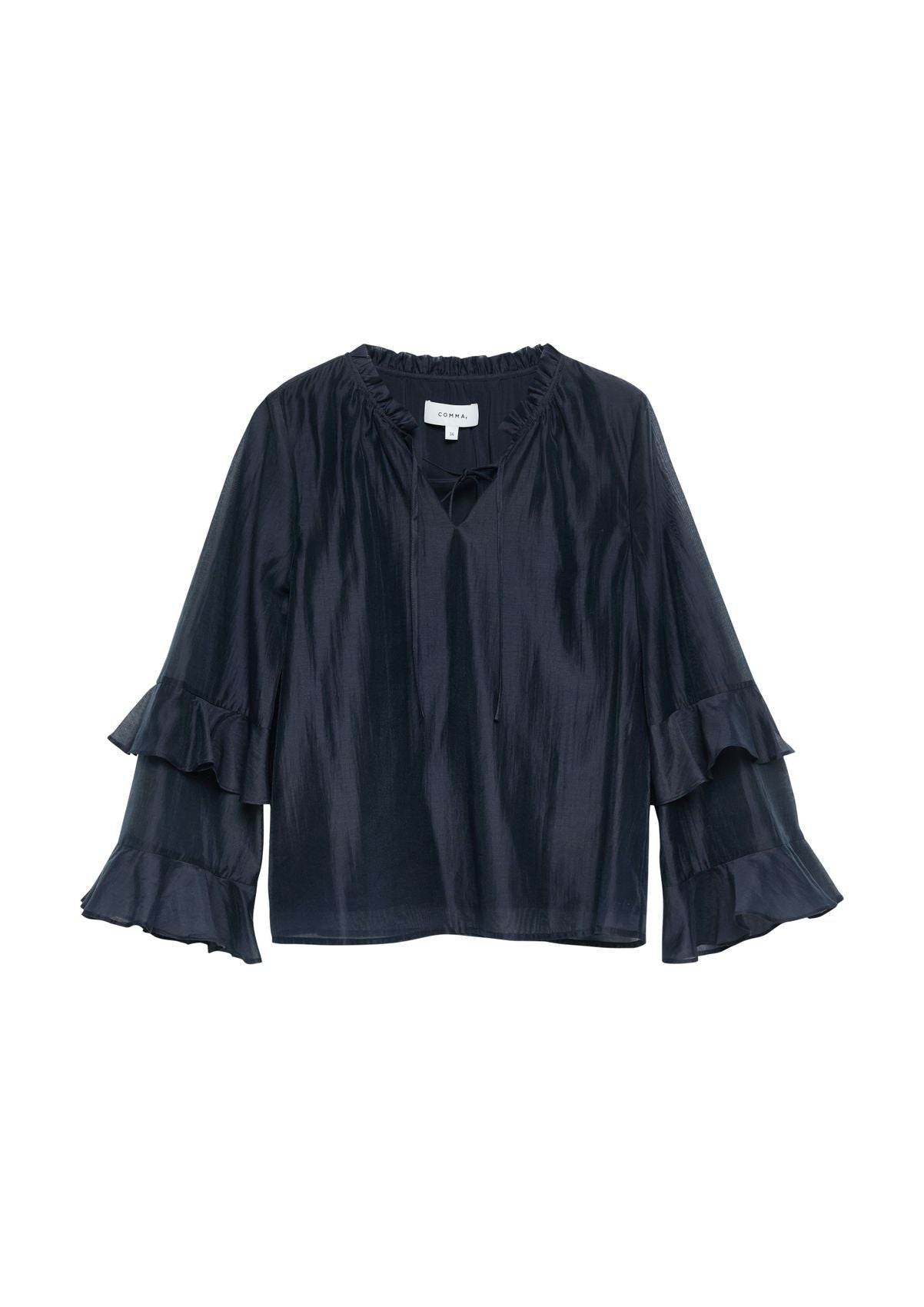 COMMA Bluse mit Trompetenärmeln