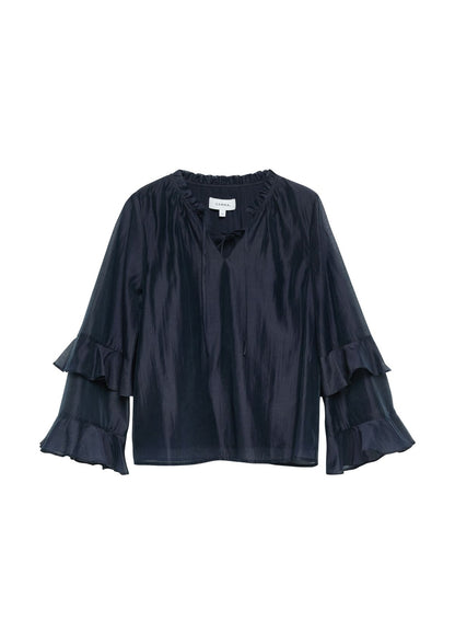 COMMA Bluse mit Trompetenärmeln