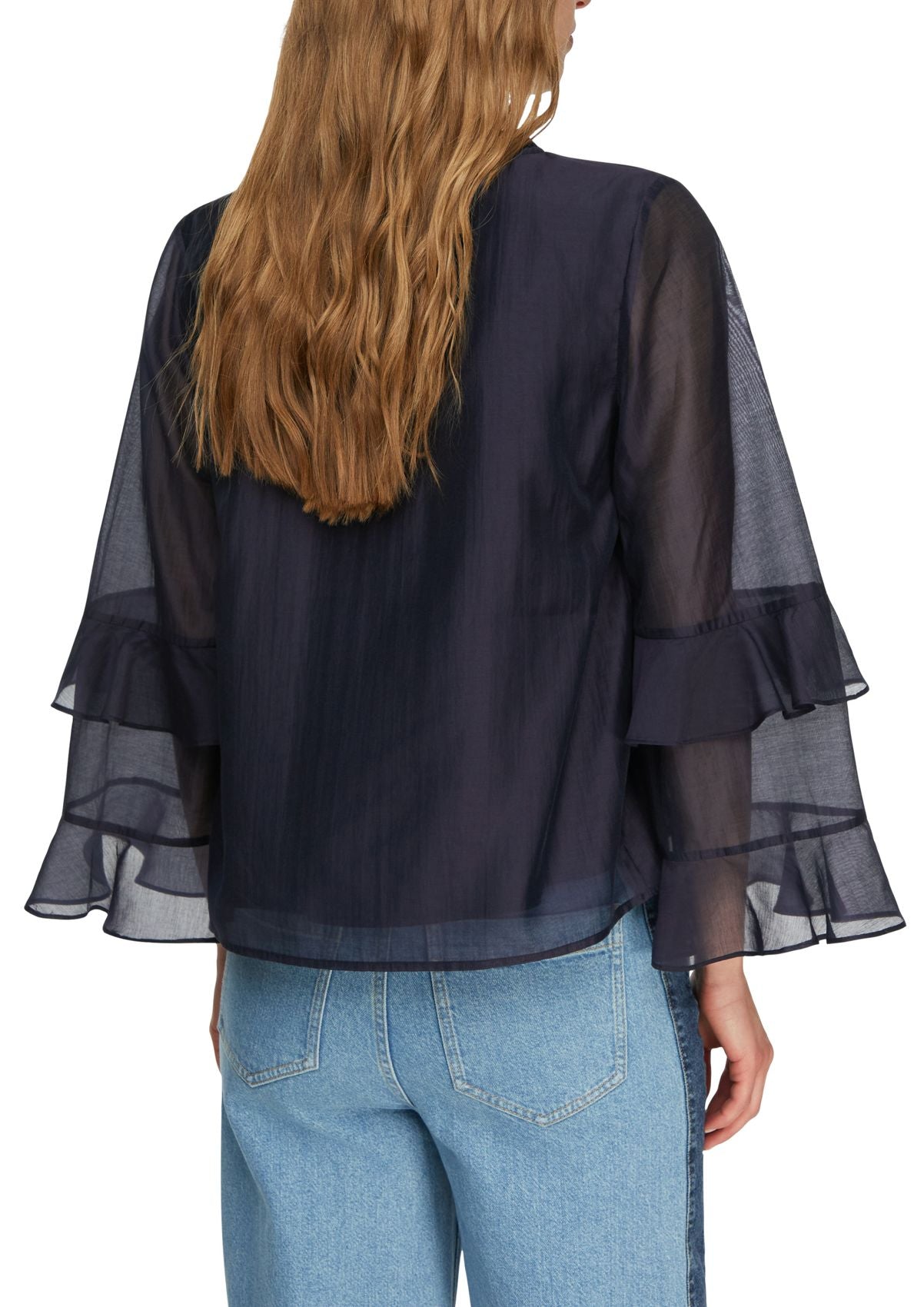 COMMA Bluse mit Trompetenärmeln
