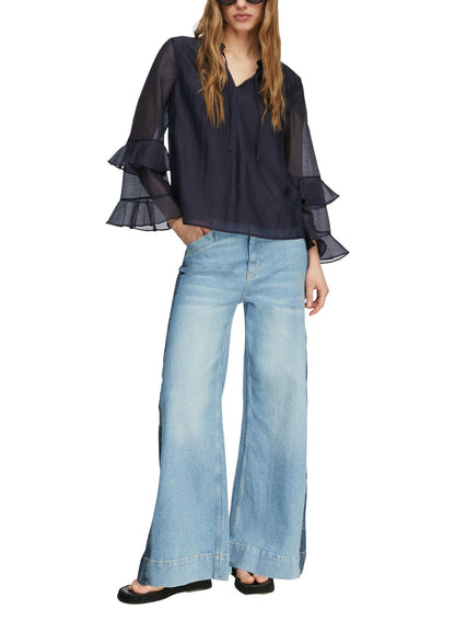COMMA Bluse mit Trompetenärmeln