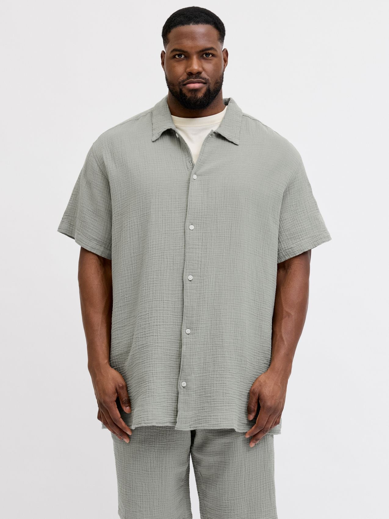 JACK & JONES JORNANTUCKET DOUBLE CLOTH SHIRT SS E PLS